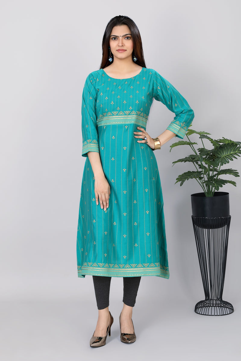 Womens Ethnic Soft Silk Anarkali Kurtis - 3714