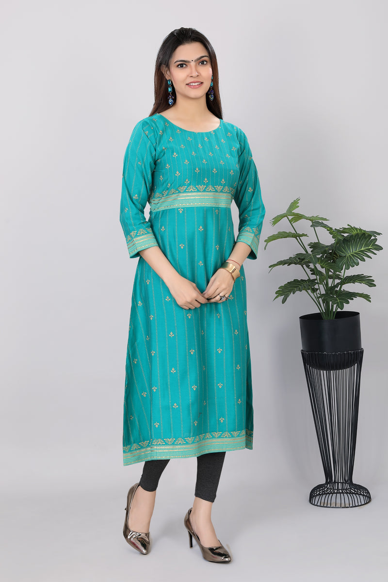 Womens Ethnic Soft Silk Anarkali Kurtis - 3714