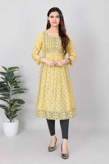 Women Printed Straight Premium Rayon Kurti 3798