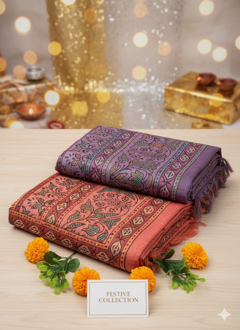 Soft Chanderi Digital Print Saree