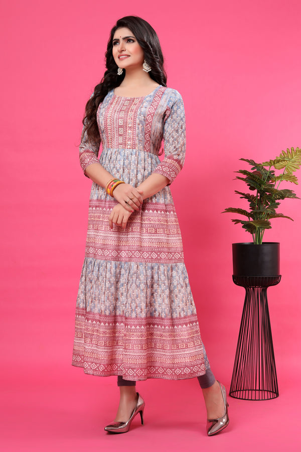 Imported Cotton Full Maxi Dress: Comfortable and Stylish Women's Casual Wear - 3230