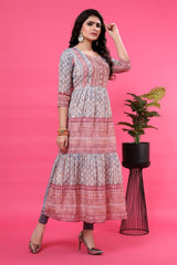 Imported Cotton Full Maxi Dress: Comfortable and Stylish Women's Casual Wear - 3230